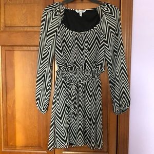 Black and White Striped Dress